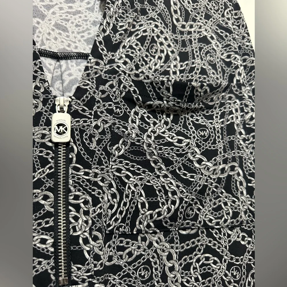 Michael Kors Chain Patterned Top in Black and White - Picture 8 of 8